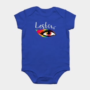 Lesbow Rainbow Eye Gay Pride Month t-shirt Shirt Tee Gift Baby Bodysuit